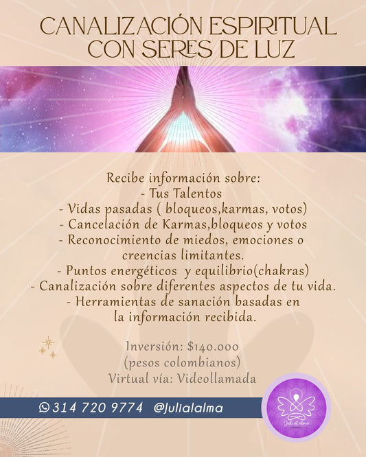 Canalización Espiritual con Seres de Luz